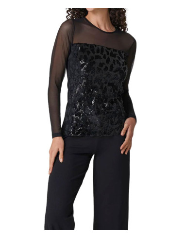 Woman under jacket with tulle and paillettes Jadea Galà 4823