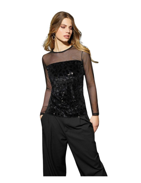 Woman under jacket with tulle and paillettes Jadea Galà 4823