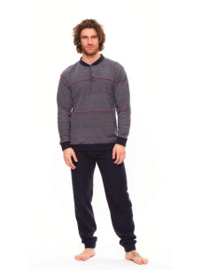 Men's warm plush cotton jersey pajamas Gary S60065