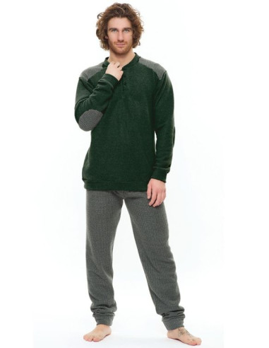 Pigiama uomo in caldo jersey di cotone lanato Gary S60086