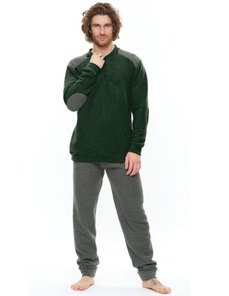 Men's warm plush cotton jersey pajamas Gary S60086