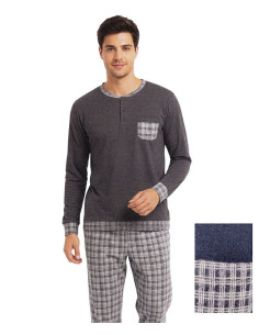 Men's warm plush cotton jersey pajamas Karelpiu' SK9405 2