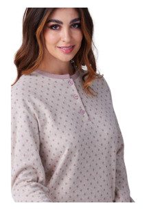 Pigiama donna in caldo jersey di cotone lanato Karelpiù SK92691 2