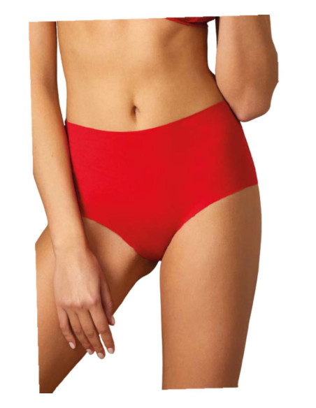 Slip midi donna rosso portafortuna taglio laser con pizzo Jadea 8016R