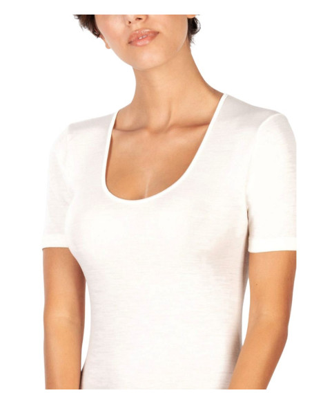 Maglia donna a manica corta in lana e seta Egi 142 MM