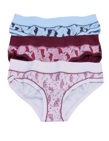 Gruppo 3 slip boxerini donna fantasia Emy Lovely Girl 6833D
