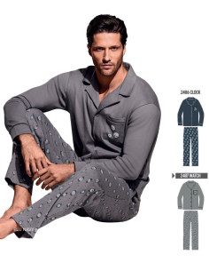 Men's warm cotton jersey pajamas Infiore Uomo Timeout TMT753635