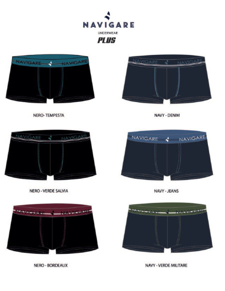 Gruppo 6 boxer uomo in cotone elasticizzato Navigare 21520