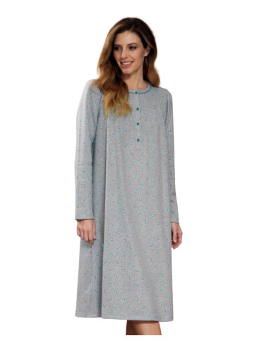 Camicia da notte in cotone lanato punto Milano Linclalor 77872-75