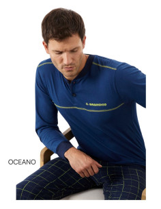 Pigiama uomo a manica lunga in jersey di cotone Il Granchio GP1141 2