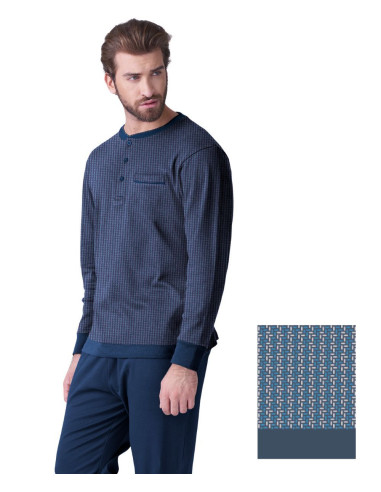 Men's warm cotton jersey pajamas Karelpiu' SK9304