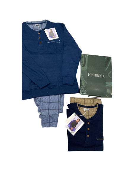 Men's warm cotton jersey pajamas Karelpiu' SK9326