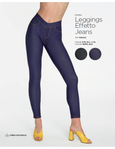 Leggings donna effetto jeans Gladys PD0412