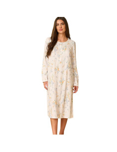 Camicia da notte a manica lunga in jersey di cotone Linclalor 75377