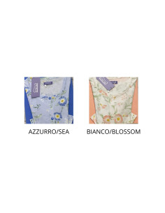 Women's long sleeves opened cotton jersey pajamas Linclalor 75371 2