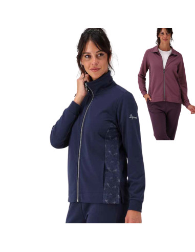 Women's zip-up tracksuit in brushed...