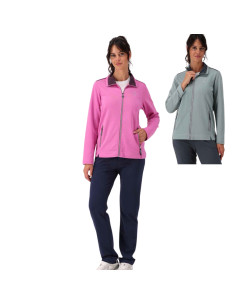 Tuta da donna in cotone garzato con zip F.lli Campagnolo 8E76573