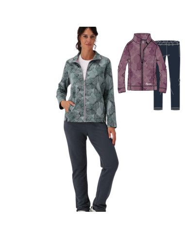 Tuta da donna in cotone garzato con zip F.lli Campagnolo 8E76577