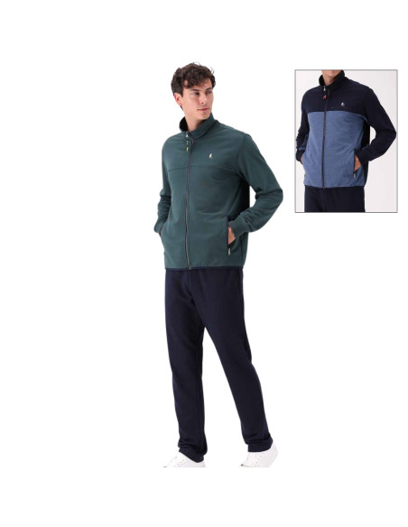 Men's brushed cotton tracksuit with zip F.lli Campagnolo 8E77582