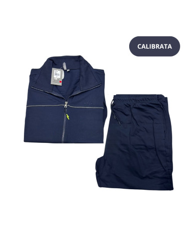 Tuta uomo CALIBRATA taglie OVER in cotone garzato con zip Fratelli Campagnolo 8E78444