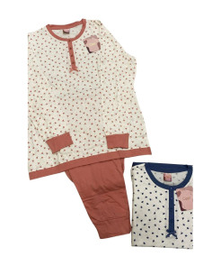Pigiama donna a serafino in jersey di cotone Cippi 1031 2