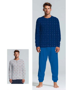 Pigiama uomo a manica lunga in jersey di cotone Smarty by Cippi 558