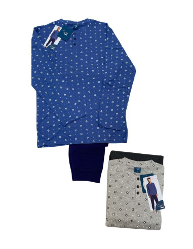 Pigiama uomo a manica lunga in jersey di cotone Smarty by Cippi 564
