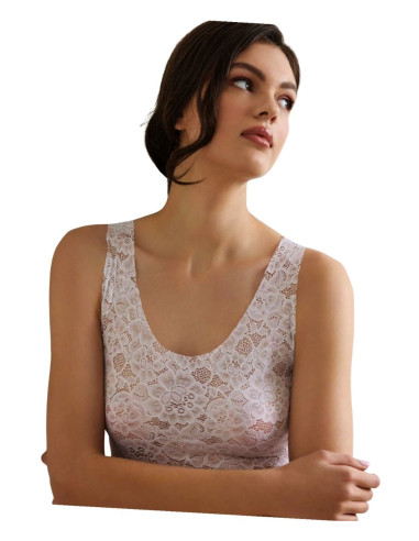 Women's lace laser cut tank top Jadea 8024