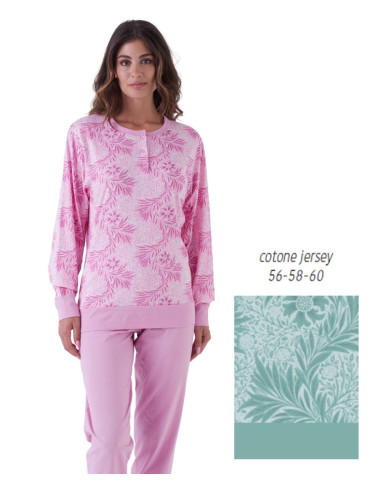 Women's calibrated seraphine cotton jersey pajamas Karelpiu' KE0046