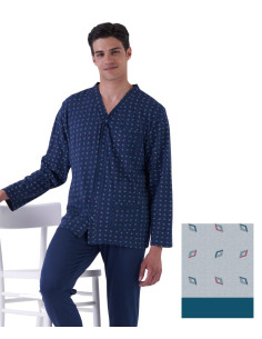 Men's cotton jersey opened pajamas Karelpiu' KE0227