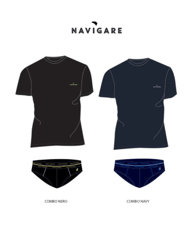 Completo uomo con t-shirt e slip Navigare 21631