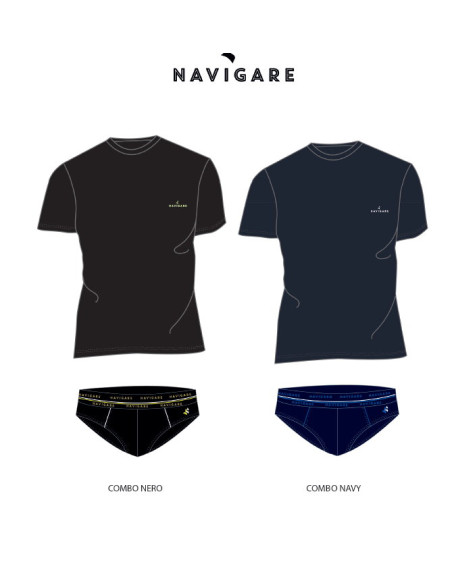 Men's set with t-shirt and briefs Navigare 21631