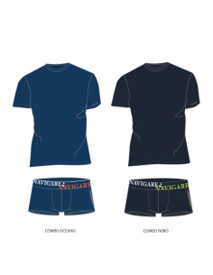 Men's set with t-shirt and boxer Navigare 21636 2