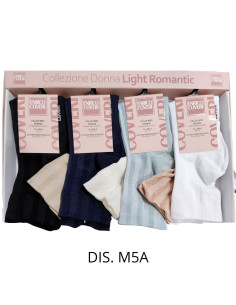 Women's stretch cotton short socks Coveri Papaya-M5A