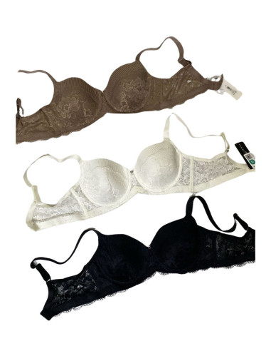 Padded balcony bra with lace Verde Veronica AR14 Cup C - D