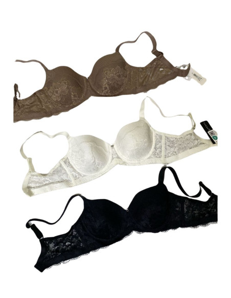 Padded balcony bra with lace Verde Veronica AR14 Cup C - D