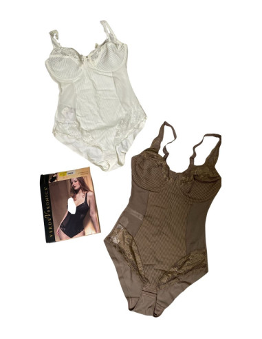 Underwired bodysuit with lace Verde Veronica AR40 Cup C - D