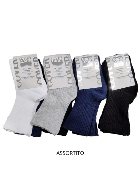 Women's stretch cotton short socks Coveri Carolina ( 1 PAIR )