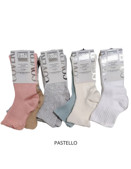 Women's stretch cotton short socks Coveri Carolina ( 1 PAIR )