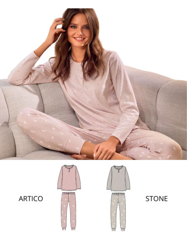 Women's long sleeves cotton jersey pajamas Infiore Bunny BNN654119