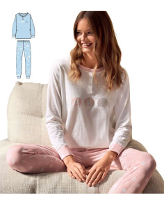 Women's long sleeves cotton jersey pajamas Infiore Sweetheart SWT654003