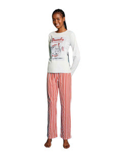 Woman long sleeves cotton jersey pajamas Disney Dumbo DYD3831 2