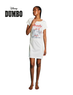 Women's half sleeves cotton jersey nightdress Disney Dumbo DYD3833 2