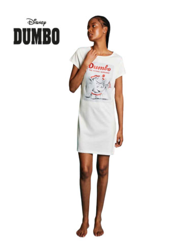 Camicia da notte donna a manica corta in jersey di cotone Disney Dumbo DYD3833
