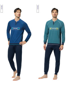 Men's seraph cotton jersey long pajamas Lotto LP1225