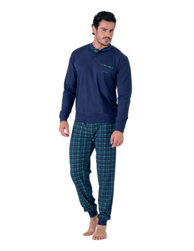 Men's long sleeves cotton jersey pajamas Navigare 141974