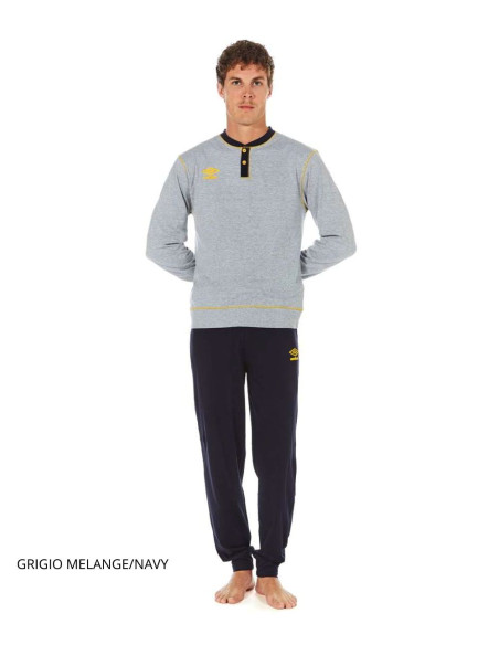 Pigiama uomo a manica lunga in jersey di cotone Umbro 10504