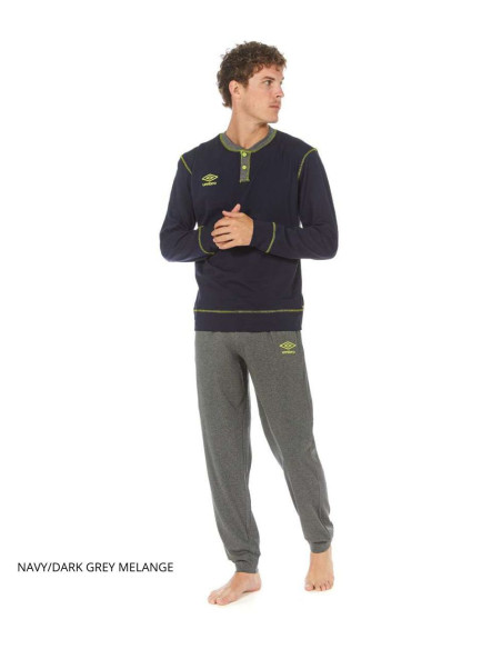Pigiama uomo a manica lunga in jersey di cotone Umbro 10504