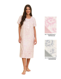 Woman's half sleeves cotton jersey nightdress Linclalor 75477
