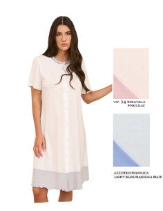 Camicia da notte clinica aperta in jersey di cotone Linclalor 71530